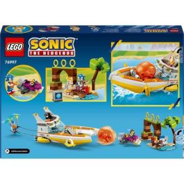 LEGO 76997 Sonic the Hedgehog Barco de aventuras de Tails, juguete interactivo