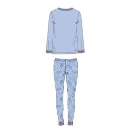 Cerdá Pijama largo de Stitch, single jersey, para adulto - Talla S