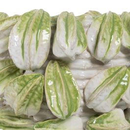 Jarrón Verde-Blanco Cerámica Decoración 33,50 X 33 X 23 cm