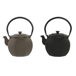 Tetera Oriental DKD Home Decor Negro Beige 12.5 x 19 x 15 cm (2 Unidades)