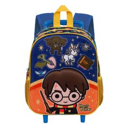 Harry Potter Mochila 3D con Ruedas Pequeña Crest Naranja para Niños Harry Potter Mochila 3D con Ruedas Pequeña Crest Naranja para Niños