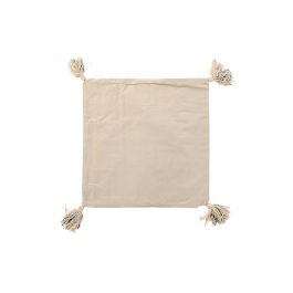 DKD Home Decor Funda Cojín de Poliéster Multicolor con Flecos y Cremallera 50x50 cm