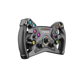 MOZA RACING RS047 Volante KS Formula Wheel para PC, 300mm, Aluminio, Con Cable, Retroiluminación LED y Levas Magnéticas