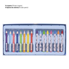 Cerdá Set de Papelería Coloreable Maletín Stitch Azul Claro