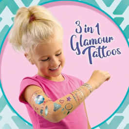 Ses Creative Tatuajes 3 en 1 SES8710341141554 Multicolor Blanco para Niños a partir de 5 meses