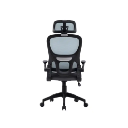 Q-connect Silla de Dirección Sorrento Malla Base Metálica Ruedas Premium, Color Azul Gris, Altura Máx. 1320 mm, Ancho 650 mm, Profundidad 600 mm