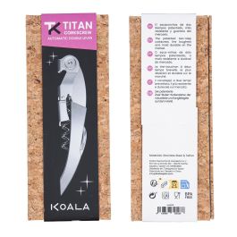 Sacacorchos Acero Inoxidable y Teflón Titan Premium Koala 13,5x12x3 cm
