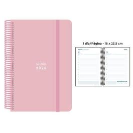 Agenda Anual (2026) Senfort Pastel Espiral Tapa Pp Con Goma 160X235 D/P Rosa Precio: 16.50000044. SKU: B12PR5EAKJ