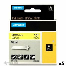 Cinta Laminada para Rotuladoras Rhino Dymo ID1-12 12 x 5,5 mm Negro Amarillo Vinilo Autoadhesivas (5 Unidades) Precio: 105.50000043. SKU: S8424196