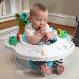 Baby Einstein SuperSeat 3 en 1 Asiento de actividades, Mesa elevadora con arco de juego, Juguetes interactivos y piano musical para 0-3 años