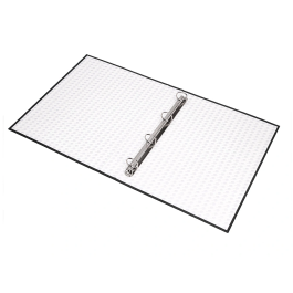Liderpapel Carpeta de 4 Anillas 40mm Mixtas Folio Cartón Forrado Paper Coat Negra
