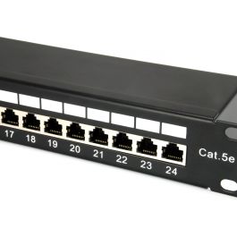 EQUIP Patch Panel 327425 24 Puertos RJ45 Cat5e FTP 1U Negro Montaje en Bastidor