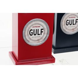 DKD Home Decor Reloj Sobremesa Vintage Rojo y Azul Marino 8 x 35 x 12 cm (2 Unidades)