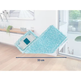Leifheit 52122 Funda de limpieza de repuesto Clean Twist M Ergo super soft para fregona plana, ideal para suelos frágiles como parquet y laminado, 33 cm