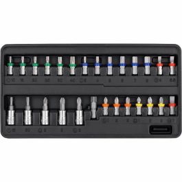 Connex Set de vasos y puntas 52 piezas con carraca reversible 72 dientes, vasos de Cromo Vanadio y estuche. Ideal para bricolaje y taller