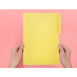 Liderpapel Subcarpeta Cartulina Folio Pestaña Izquierda 240g/m2 Amarillo