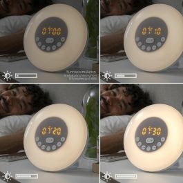 Despertador Amanecer Recargable con Altavoz Sunrilk InnovaGoods
