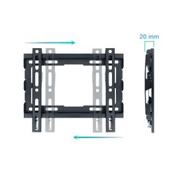 TooQ LP1043F-B Soporte de Pared Fijo para TV de 23-43 pulgadas, hasta 45 kg, Negro, 20 mm de distancia a pared, compatible VESA TooQ LP1043F-B Soporte de Pared Fijo para TV de 23-43 pulgadas, hasta 45 kg, Negro, 20 mm de distancia a pared, compatible VESA