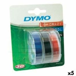 Cinta Laminada para Rotuladoras Dymo 9 mm x 3 m Rojo Negro Azul (5 Unidades) Precio: 35.58999983. SKU: B152YAK2PG