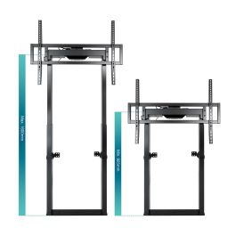 TooQ FSM01-B Soporte Suelo Pared Motorizado para TV 55-100", Regulable en Altura Eléctrico, hasta 120kg, VESA 800x600 Negro