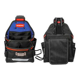 Workpro Bolsa de Cintura para Constructor, Poliéster 1800D, Cambio Rápido, Varios Bolsillos, 290 x 225 x 310 mm