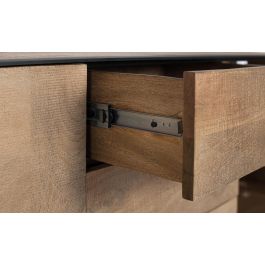 Giner y Colomer Mueble de Televisión en Madera de Mango Natural 180 cm con Estructura Metálica Industrial
