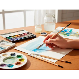 Liderpapel Pincel para Pintura al Óleo y Acrílica N 10 Punta Plana de Pelo de Cerda Certificado FSC