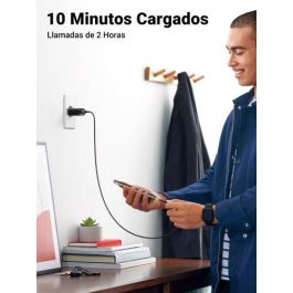 UGREEN 10191 Cargador de pared 20W USB-C con Carga Rápida para iPhone 16 15 14 13 12, iPad, Galaxy y Xiaomi