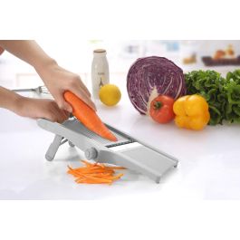 Quttin Mandolina Ajustable 3 Funciones - Cortador de Verduras Manual de 31,5 cm de Largo (6 Unidades)