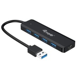 EQUIP HUB USB LIFE A 4 PUERTOS USB 3.2 INCLUYE ADAPTADOR USB-C