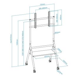 TooQ iDREAMS FS20206M-B Soporte de Suelo con Ruedas Nivelable para TV 37-86" hasta 80kg, VESA 200x200-600x400, Negro TooQ iDREAMS FS20206M-B Soporte de Suelo con Ruedas Nivelable para TV 37-86" hasta 80kg, VESA 200x200-600x400, Negro
