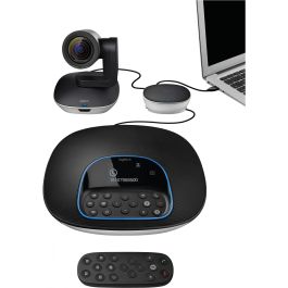 Logitech 960-001057 Sistema de Videoconferencia en Grupo, Full HD, Zoom 10x, Negro/Gris