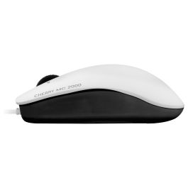 Cherry Ratón MC 2000, IR LED, 1600 DPI, USB, Gris, 3 Botones, Rueda de Desplazamiento Vertical/Horizontal, Diseño Ambidextro