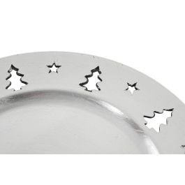 DKD Home Decor Centro Mesa Navidad Moderna Plateado 33 x 2 x 33 cm (12 Unidades)