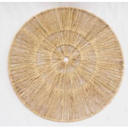 DKD Home Decor Decoracion Pared Balines Natural 0.5 x 90 x 90 cm (2 Unidades) Yute Metal