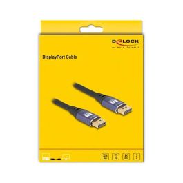 DeLOCK Cable DisplayPort 1.4 8K 60Hz 3m, Macho a Macho, 7680x4320, HDR, 3 Capas de Blindaje, Color Negro y Lila