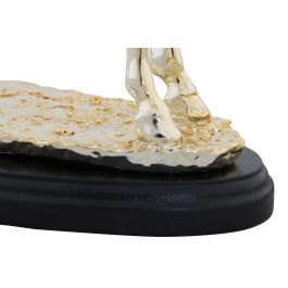 DKD Home Decor Figura Caballo Dorado y Negro Resina 11.5 x 26 x 30 cm