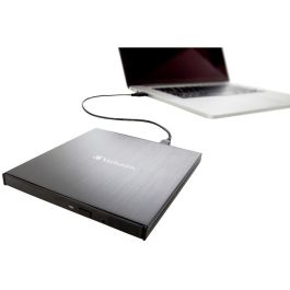 Verbatim 43888 Grabadora Blu-ray Externa Slimline USB 3.1 Tipo C, 4K, Color Negro