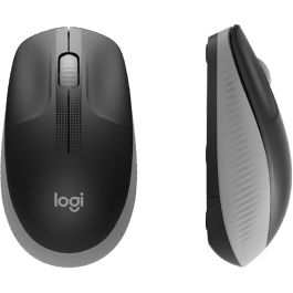 Logitech M190 Ratón Inalámbrico Full-size RF con Diseño Contorneado Ergonómico para Manos Grandes, Gris, Batería 18 Meses