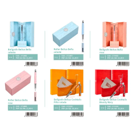 Belius Expositor Bolígrafo Negro 36 Piezas 3 Niveles MDF 600x420x750 mm