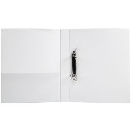 Carpeta Canguro 2 Anillas Mixtas 25 mm Liderpapel A4 Plastico Blanca