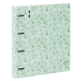 Carpeta Con Recambio Safta Din A4 Cuadro 5 mm Polipropileno Foam 4 Anillas 35 mm Estampados Floral Verde Carpeta Con Recambio Safta Din A4 Cuadro 5 mm Polipropileno Foam 4 Anillas 35 mm Estampados Floral Verde