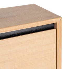 Zapatero Natural-Negro Madera-Metal 60 X 25 X 123 cm