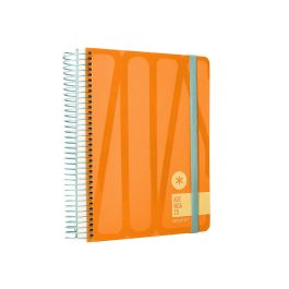 Agenda Espiral Antartik Bold A5+ 2025 Dia Pagina Colores Azul Y Melocoton Surtidos Papel 80 gr 8 unidades