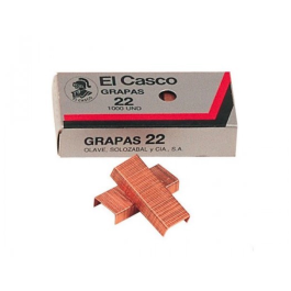 El casco Grapas nº22/6 Caja de 1000 unidades Alambre Galvanizado Patas 6mm