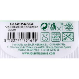 Set de 100 cuchillos ecológicos Algon 16.5 cm (20 Cajas) Set de 100 cuchillos ecológicos Algon 16.5 cm (20 Cajas)