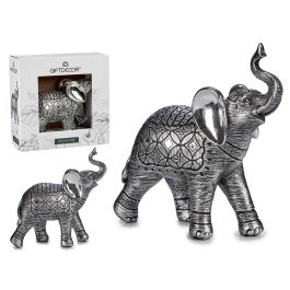 Elefante de Resina Grande Plata Giftdecor 27x27x11 cm (4 Unidades) Precio: 67.78999953. SKU: S3604744