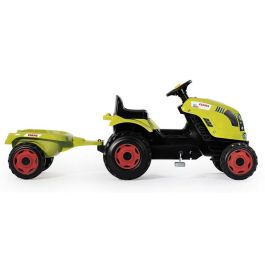 Smoby Tractor de pedal Farmer XL con Remolque para niños - Aventura con Bocina y Capó Practicable