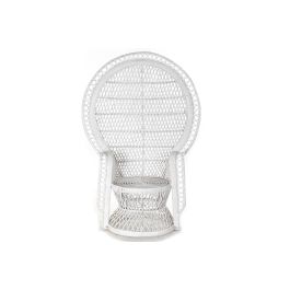 DKD Home Decor Sillón Balines Emmanuele Blanco Ratan 97 x 66 x 144 cm