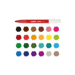 Carioca Rotulador Jumbo Punta Gruesa Estuche 24 Unidades Colores Surtidos Apto Uso Escolar